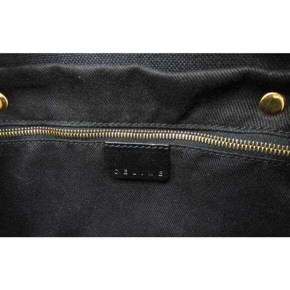 Celine Hardware Gold Leather Black Triomphe Speedy 25 Tote Bag Handbag - Picture 8 of 8